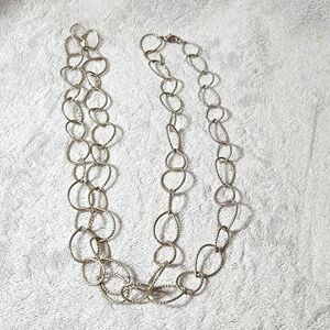 #357 Vintage Necklace mixed gold silver tone